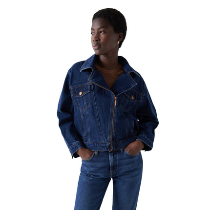 SALSA JEANS WOMENS REGULAR DENIM JACKET BLUE