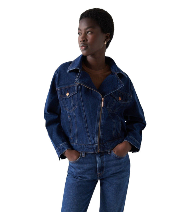 SALSA JEANS WOMENS REGULAR DENIM JACKET BLUE