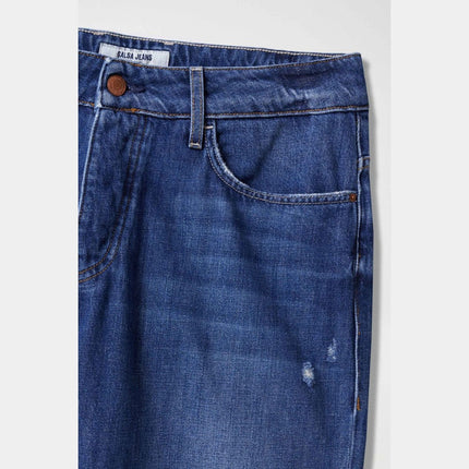 SALSA JEANS MENS REGULAR JEANS WITH SLIGHT CRACKS