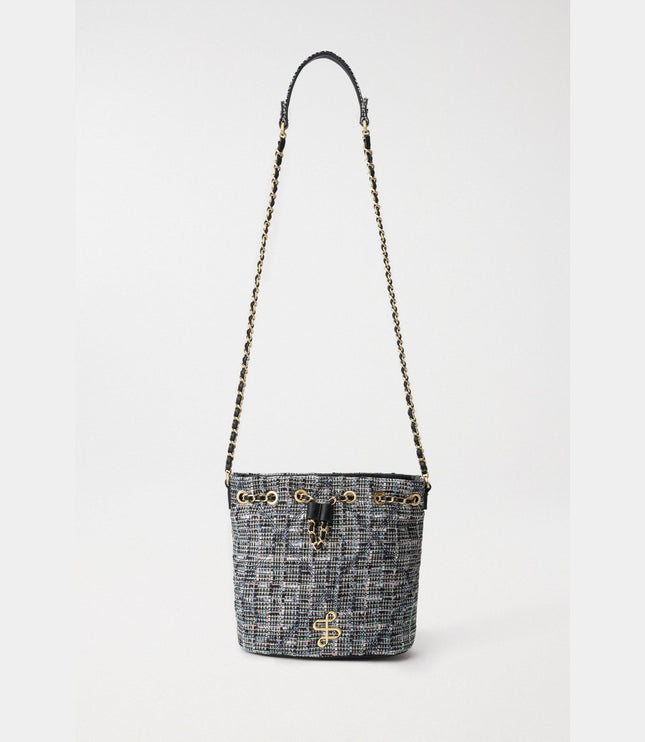 SALSA JEANS WOMENS BUCKET BAG IN TWEED Womens Accessories