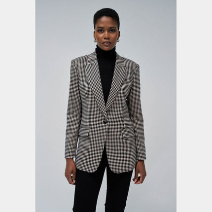 SALSA JEANS CHECKED BLAZER Womens Coats