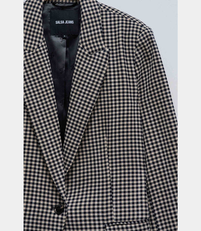 SALSA JEANS CHECKED BLAZER Womens Coats