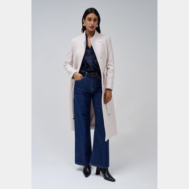 SALSA JEANS LONG GRACE COAT WITH BELT Womens Coats