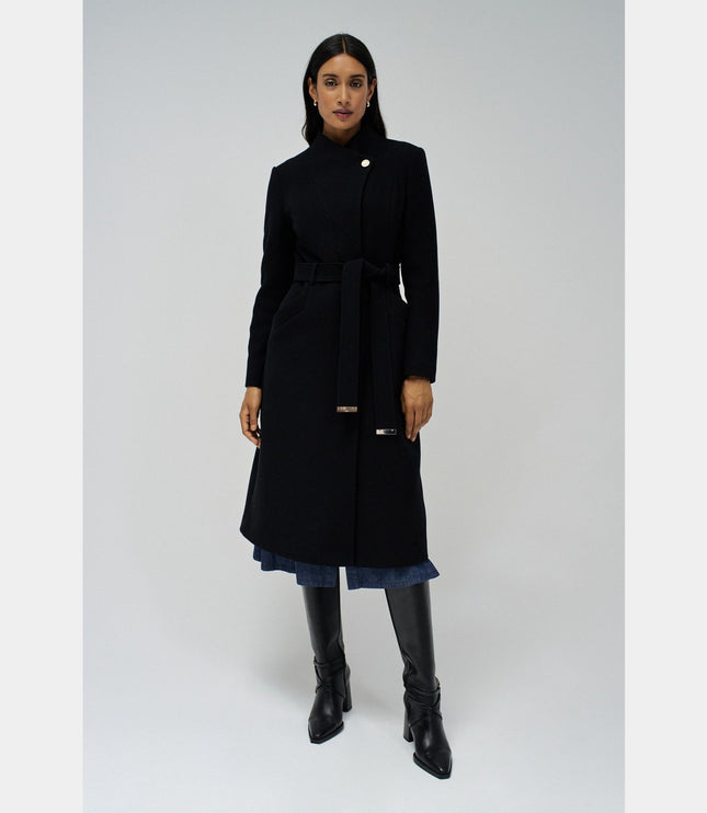 SALSA JEANS LONG GRACE COAT WITH BELT Womens Coats