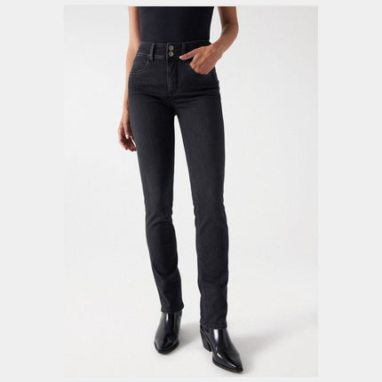 SALSA JEANS WOMENS SECRET PUSH IN SLIM JEANS BLACK