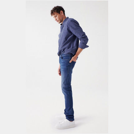 SALSA JEANS MENS REGULAR S-REPEL JEANS BLUE