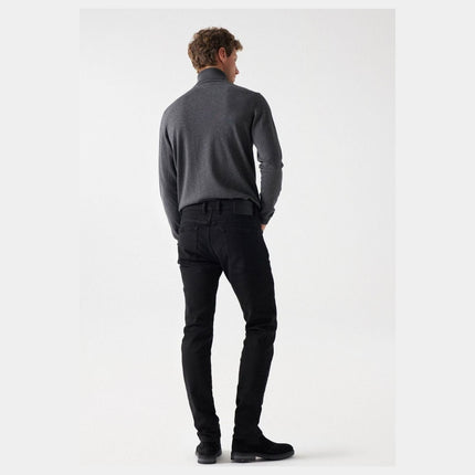 SALSA JEANS MENS BLACK SLIM JEANS