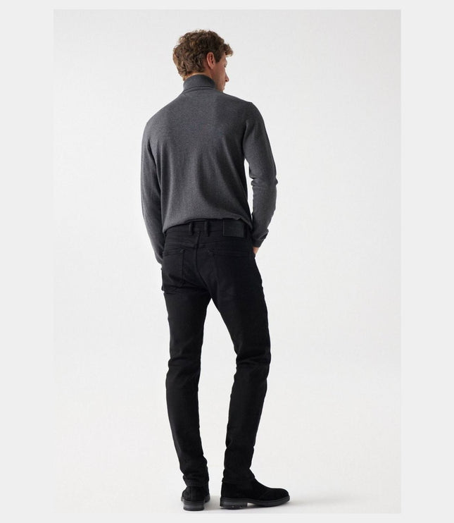 SALSA JEANS MENS BLACK SLIM JEANS